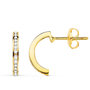 Voir la diapositive 1 : L'ATELIER D'AZUR Boucles d'Oreilles Demi Créoles  Diamants de Synthèse 0.224 Carats - Or 18 Carats 750 Jaune