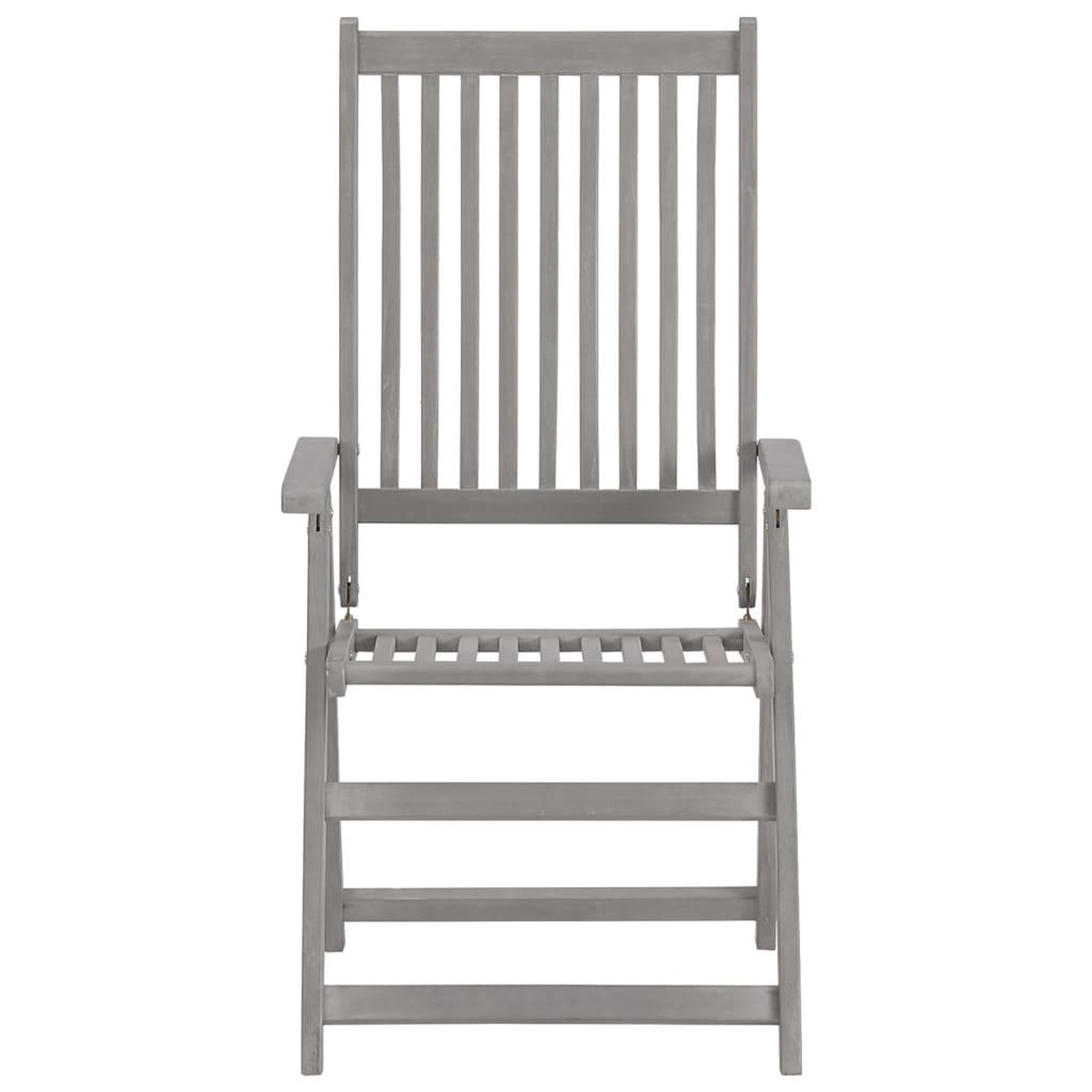 Voir la diapositive 3 : VIDAXL Chaises inclinables de jardin lot de 6 Gris Bois solide acacia