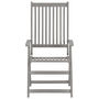 Voir la diapositive 3 : VIDAXL Chaises inclinables de jardin lot de 6 Gris Bois solide acacia