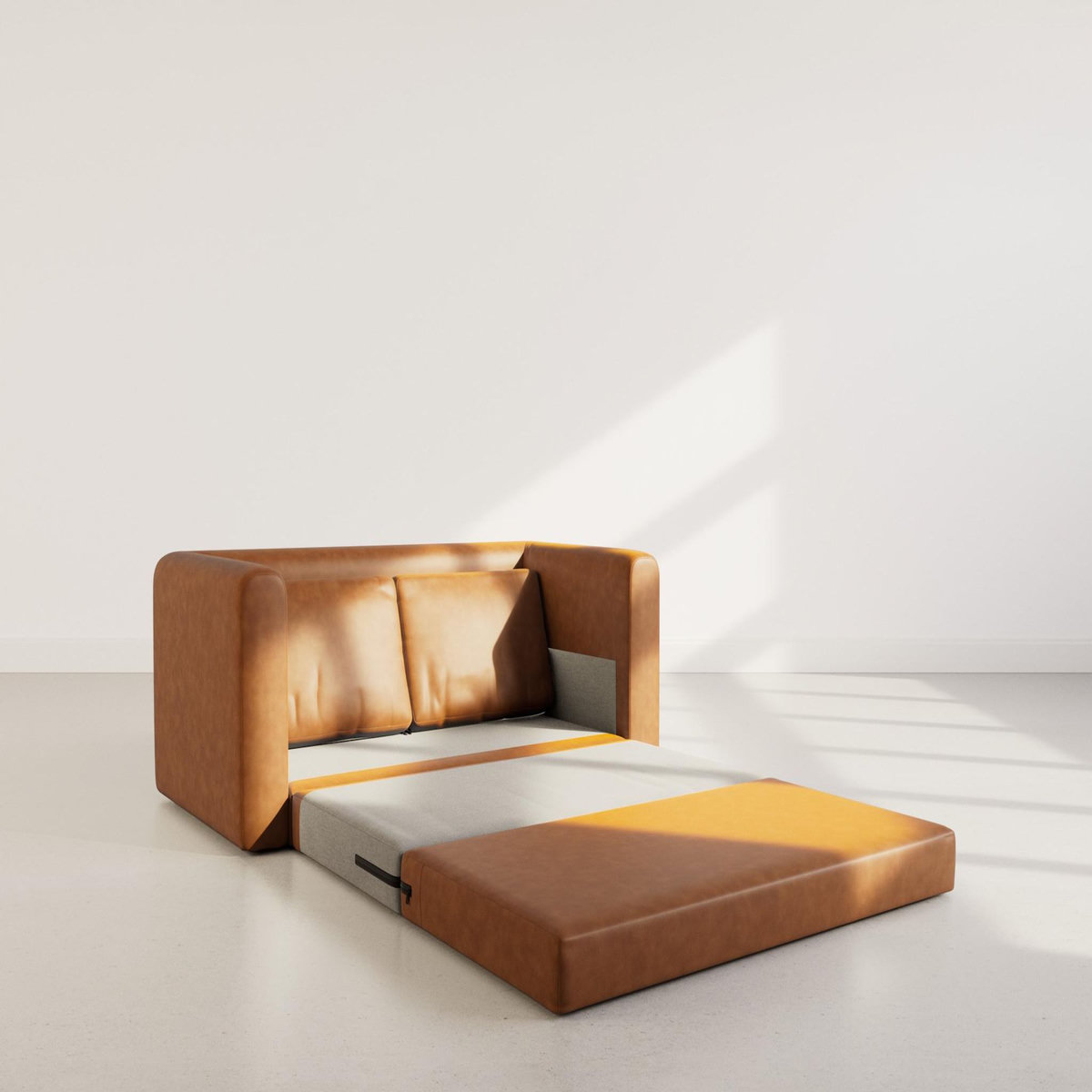 BEST MOBILIER Marilia - canapé 2 places convertible déplimousse en simili