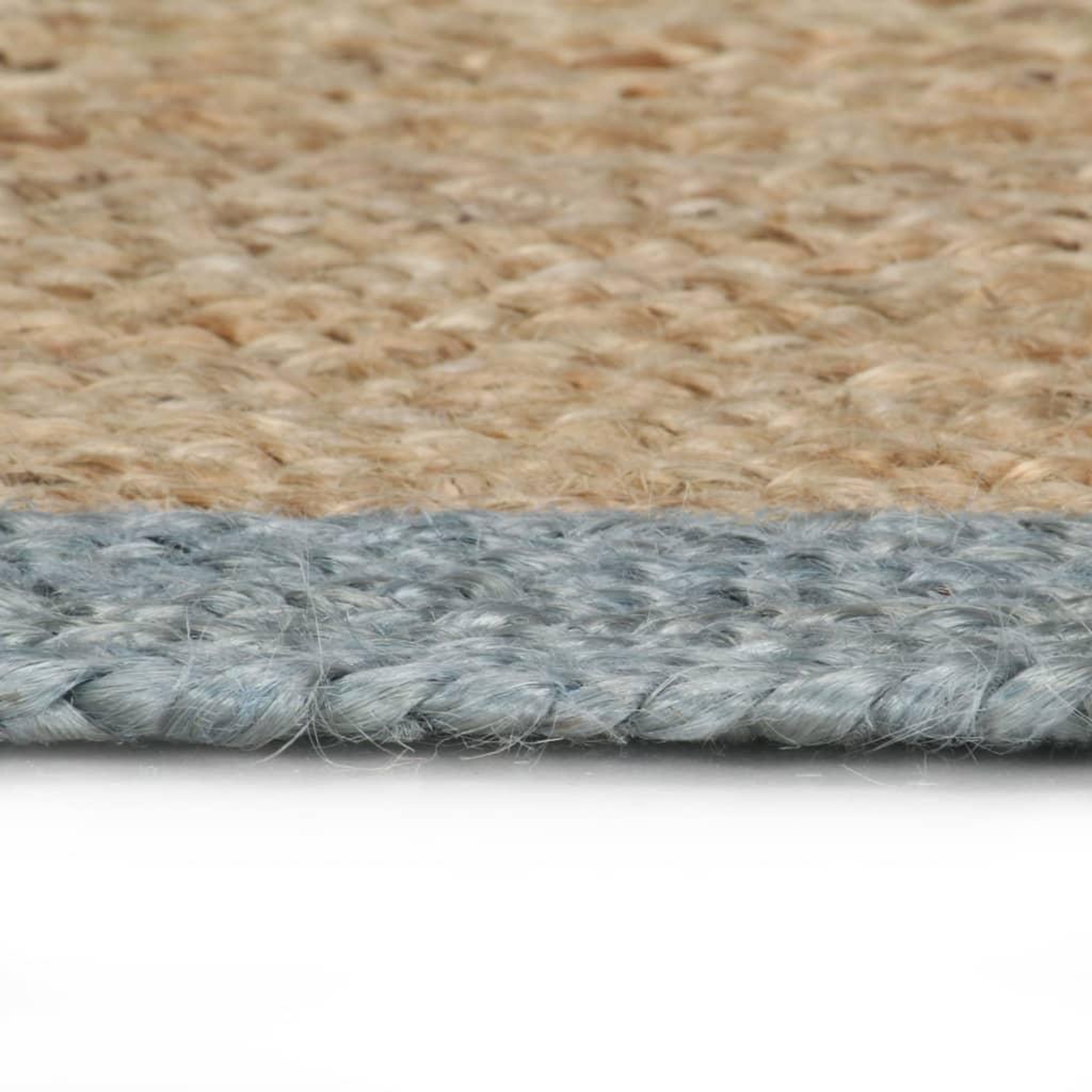 Voir la diapositive 3 : VIDAXL Tapis fait a la main Jute avec bord vert olive 90 cm