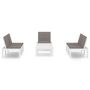 Voir la diapositive 3 : VIDAXL Salon de jardin 4 pcs avec coussins Plastique Blanc