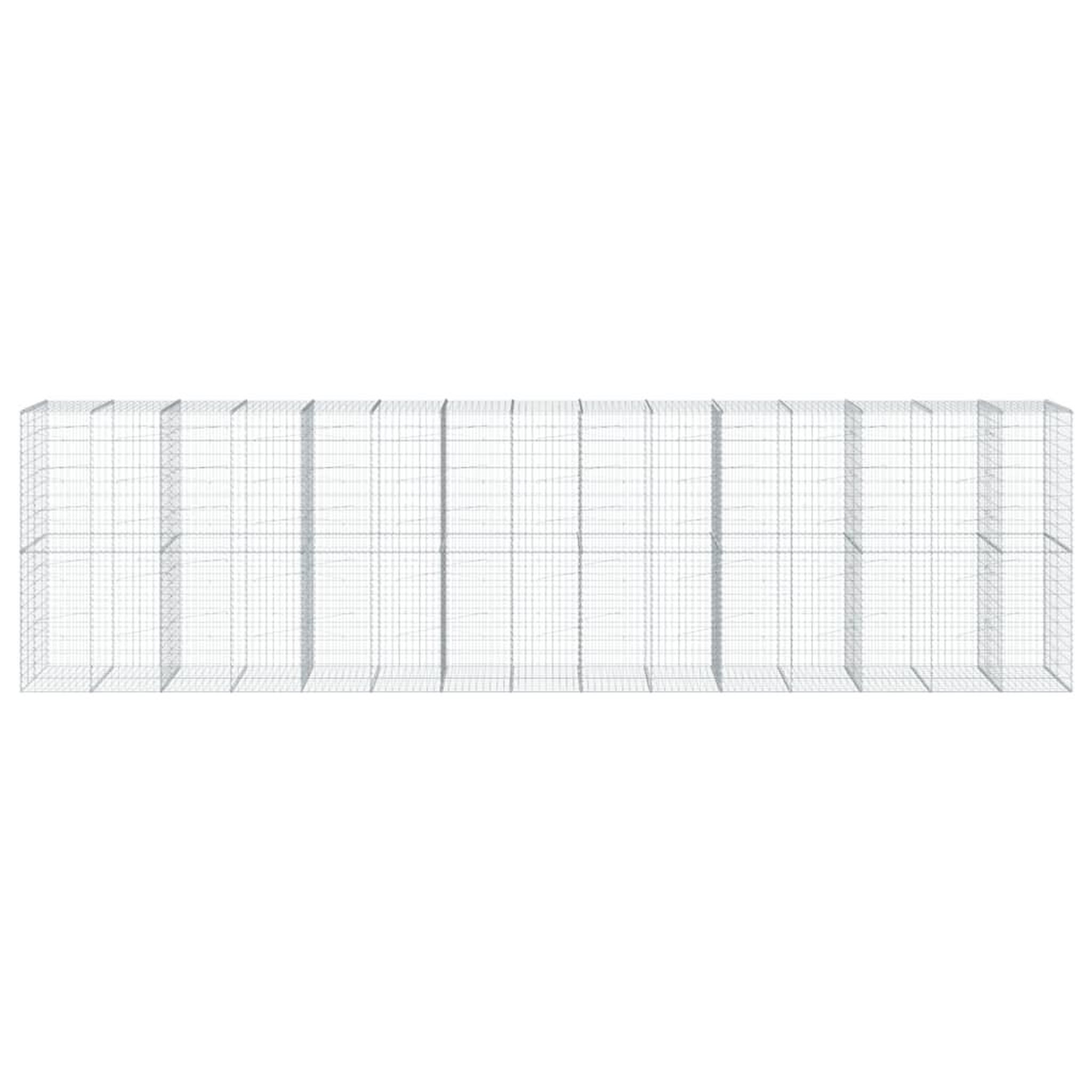 Voir la diapositive 3 : VIDAXL Panier gabion avec couvercle 750x100x200 cm fer galvanise