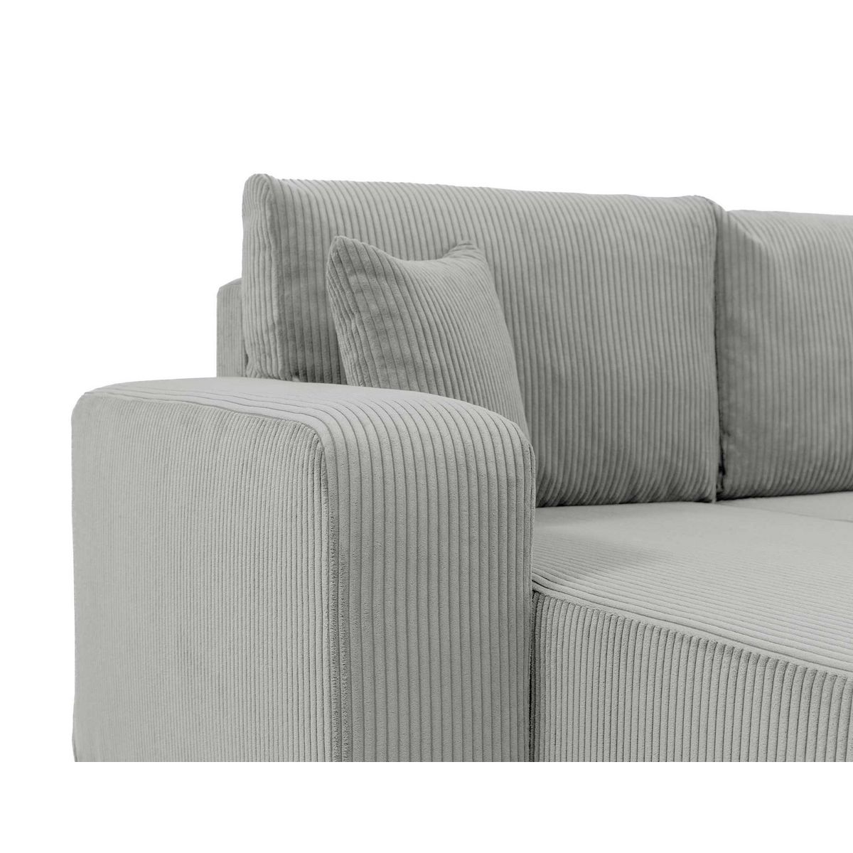 BEST MOBILIER Artemisa - canapé d'angle réversible 4 places - convertible avec coffre - en velours côtelé