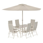 Paris Prix Ensemble Table de Jardin & 6 Chaises  Brekki  150cm Beige