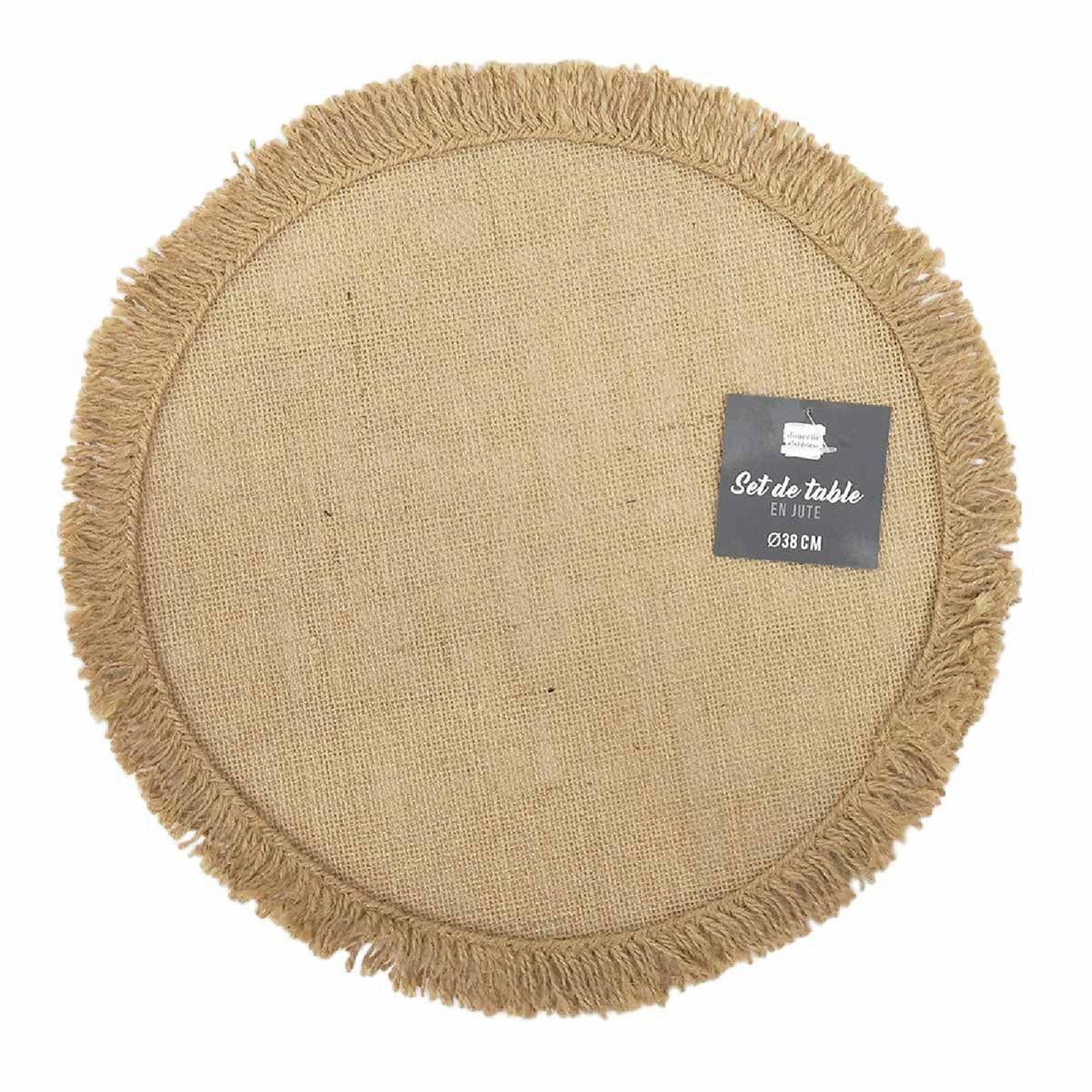 Voir la diapositive 2 : Douceur d'Intérieur Set de table en jute  frangyss  38cm naturel