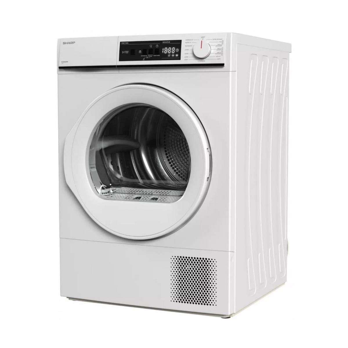 Sharp Sèche-linge pompe à chaleur 60cm 10kg blanc - KDNHA0S6GWE