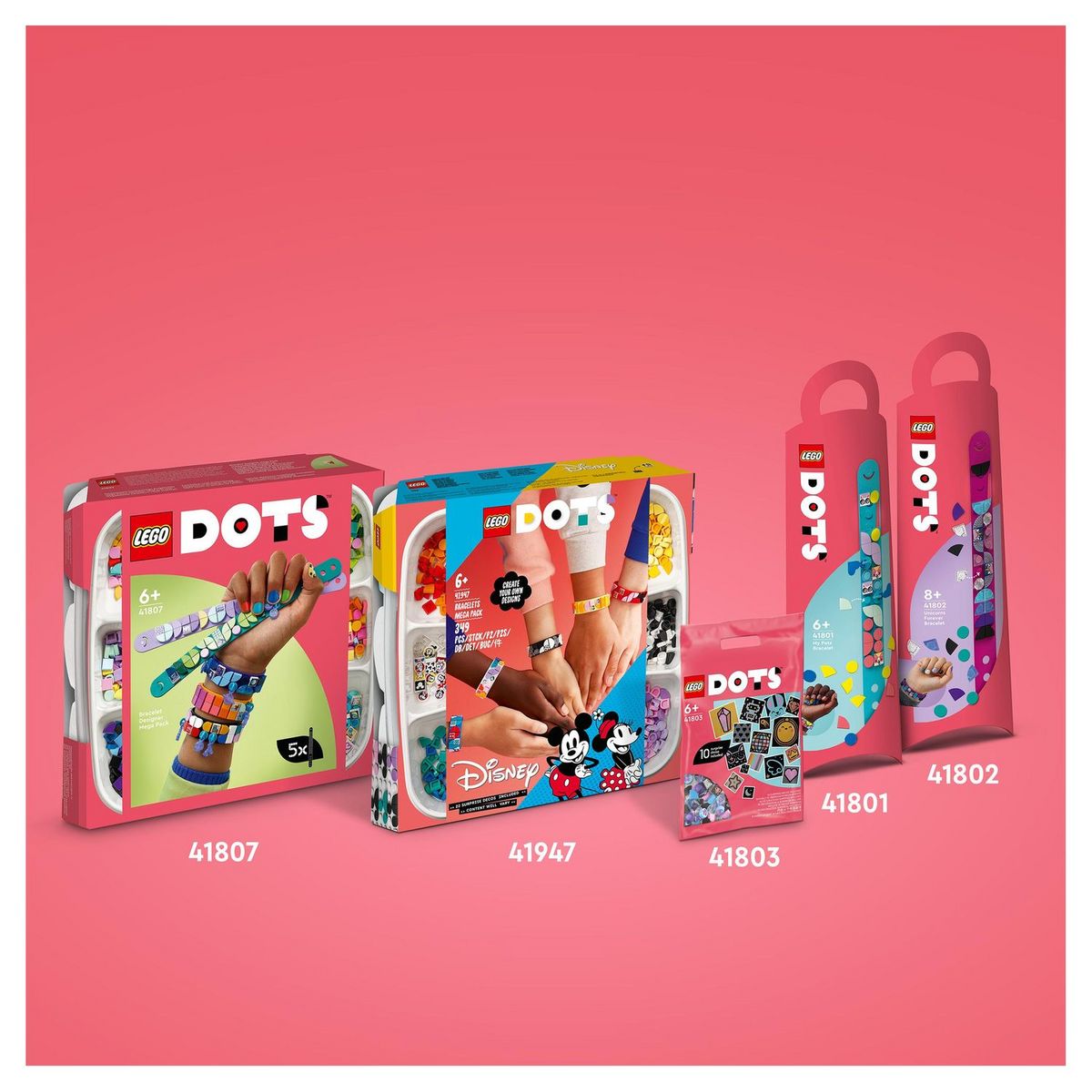 LEGO DOTS 41807 La méga boîte création de bracelets, Création Bijoux d'Amitié, Idée Cadeau