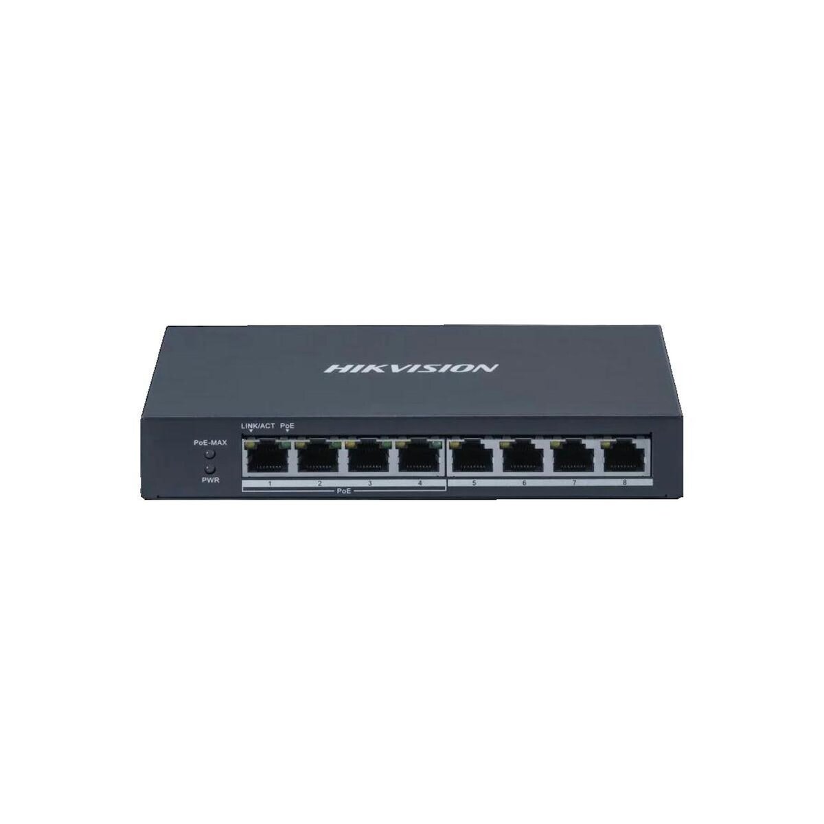 HIKVISION Switch réseau Hikvision HS-DS-3E0508P-O Gris avec 8 ports RJ-45 dont 4 PoE
