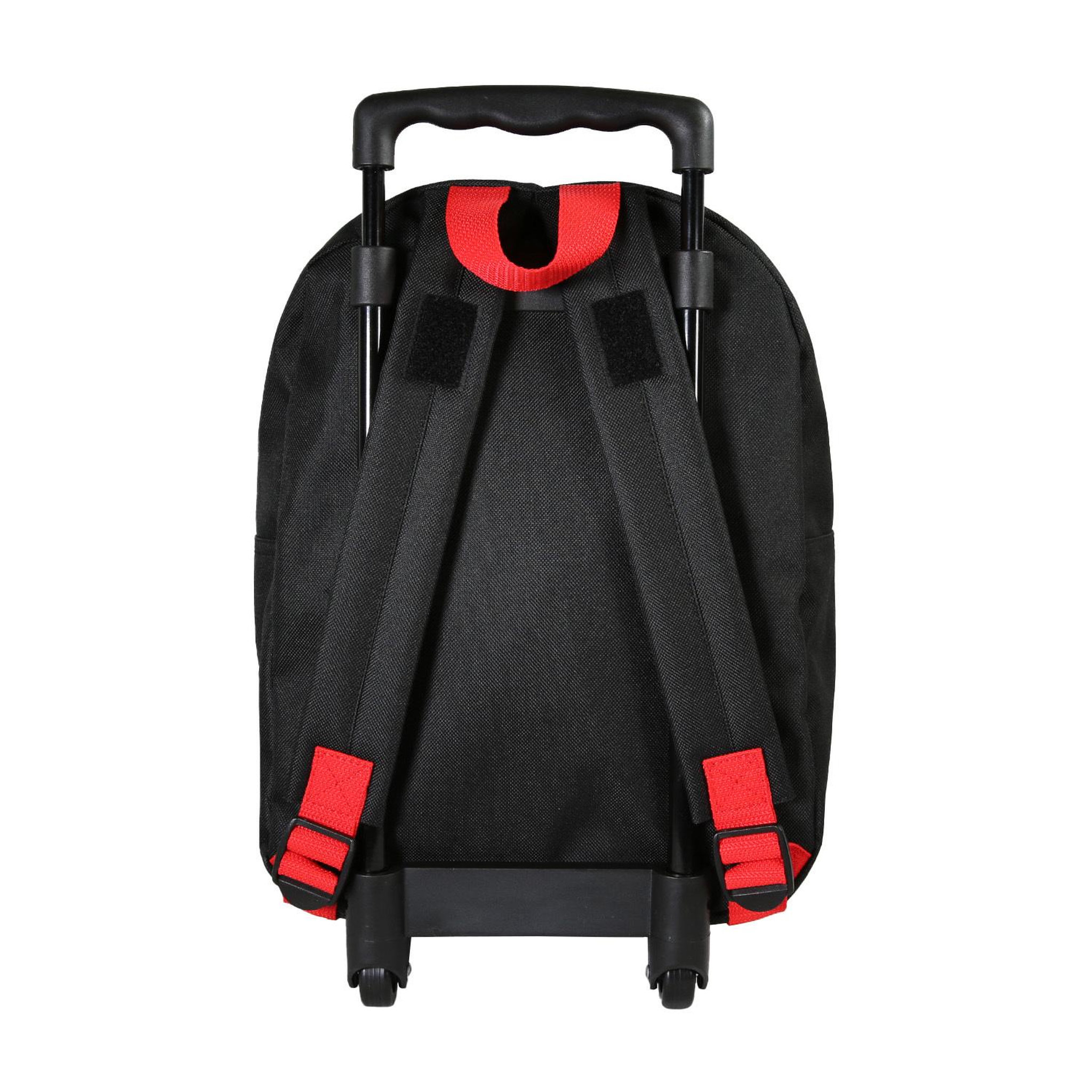 Voir la diapositive 4 : Bagtrotter Bagtrotter - Spiderman - Sac à Dos Scolaire à Roulettes  - Noir - 1 Compartiment Zippé - Bretelles Matelassées - 25x12x32cm - Matière Polyester - Sac à Dos Scolaire Maternelle