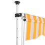 Voir la diapositive 2 : VIDAXL Auvent retractable manuel 200 cm Rayures oranges et blanches