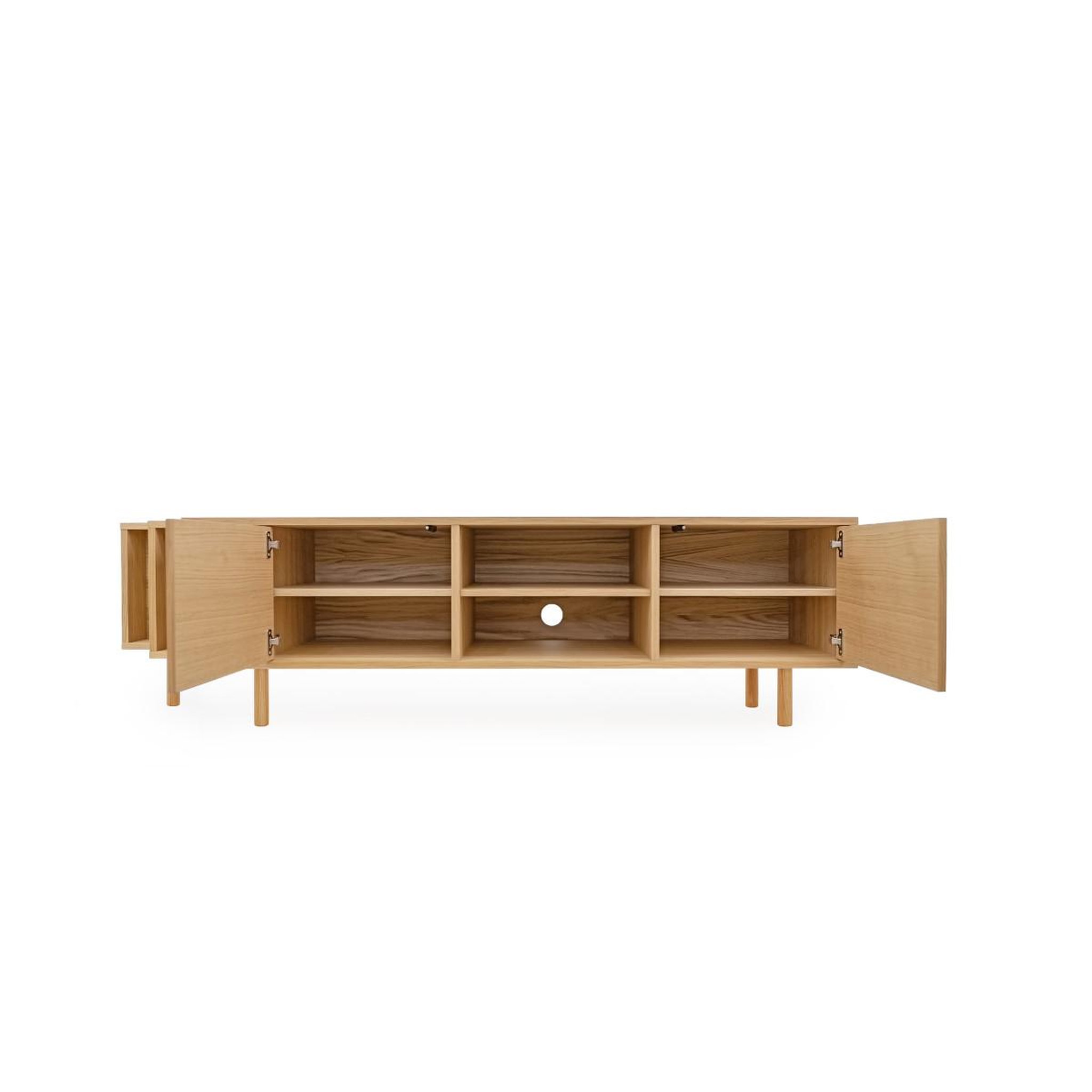Voir la diapositive 3 : Paris Prix Meuble tv design 2 portes  shift  189cm chêne