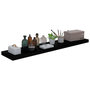 Voir la diapositive 3 : VIDAXL Etagere murale flottante 4 pcs Noir brillant 120x23,5x3,8cm MDF