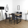 Voir la diapositive 2 : The Home Deco Factory Ensemble table à manger et 4 chaises tissu Jack