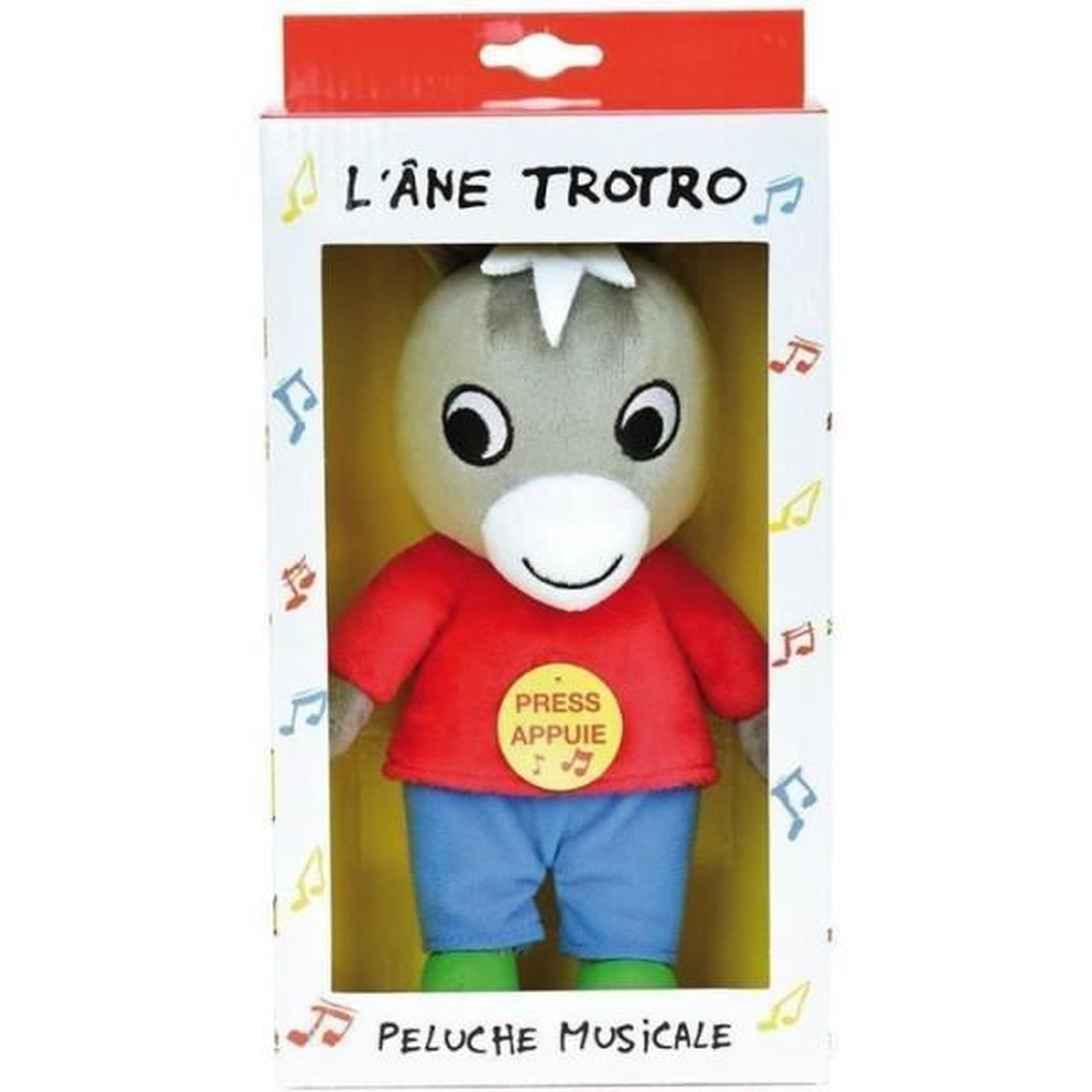 Voir la diapositive 2 : JEMINI TROTRO Peluche musicale +/- 28 cm