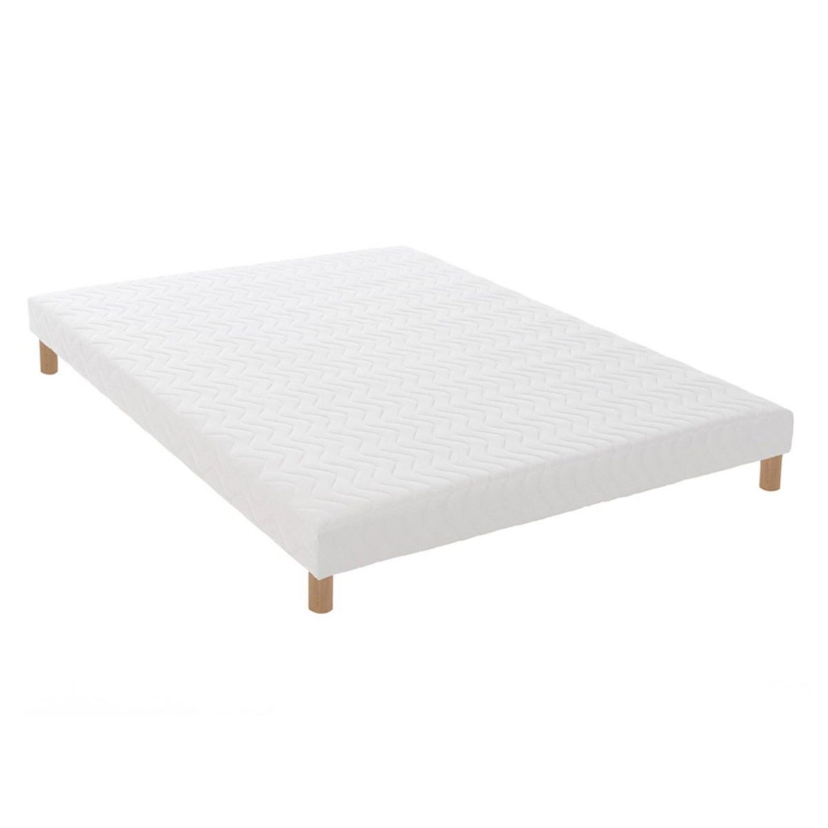 IDLITERIE Ensemble matelas mémoire de forme et mousse HR ZENITH avec sommier - confort français