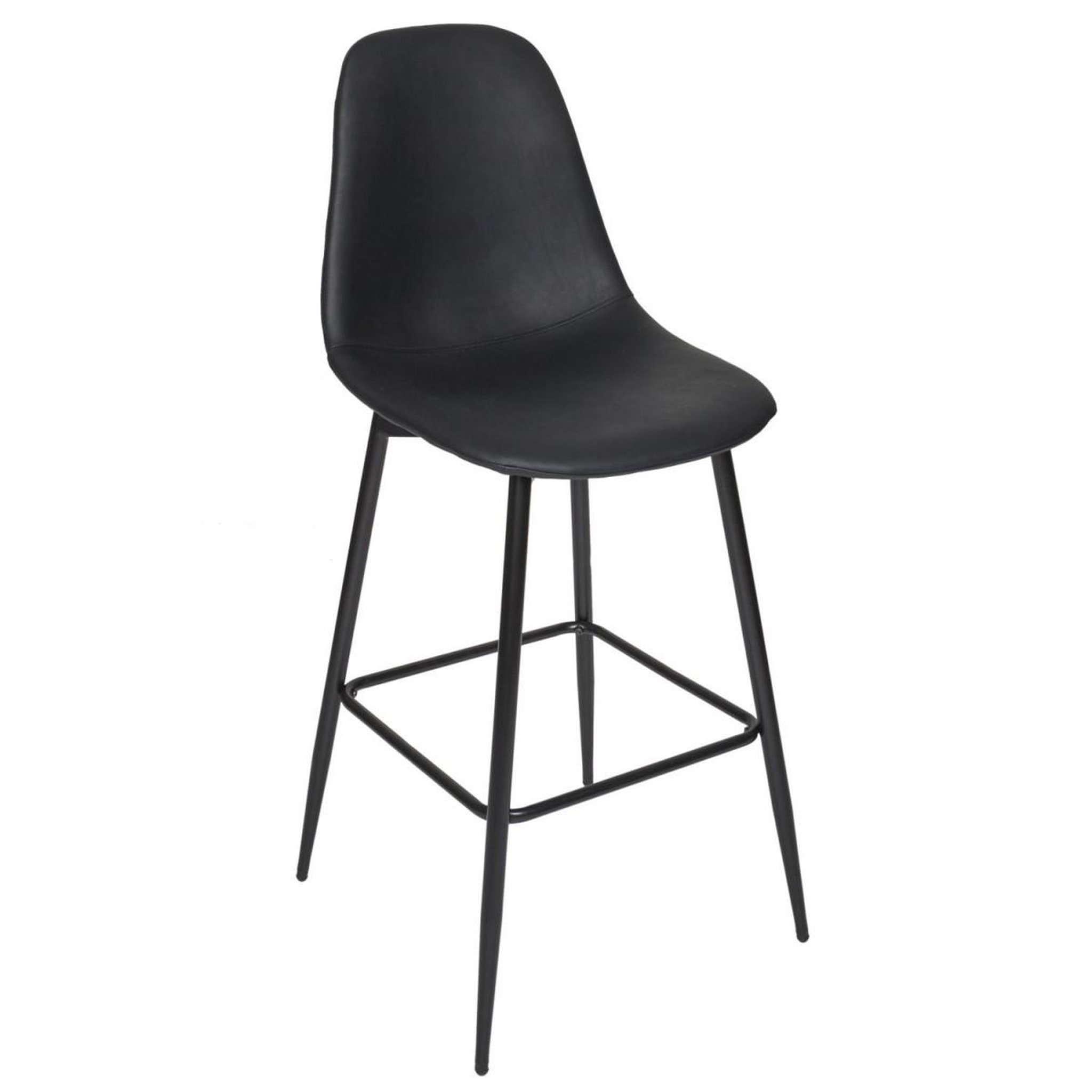 Voir la diapositive 2 : The Home Deco Factory Lot de 2 chaises de bar  amber  106cm noir