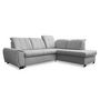 Voir la diapositive 6 : BEST MOBILIER Paul - canapé d'angle droit - 5 places - convertible avec coffre et têtières - en tissu