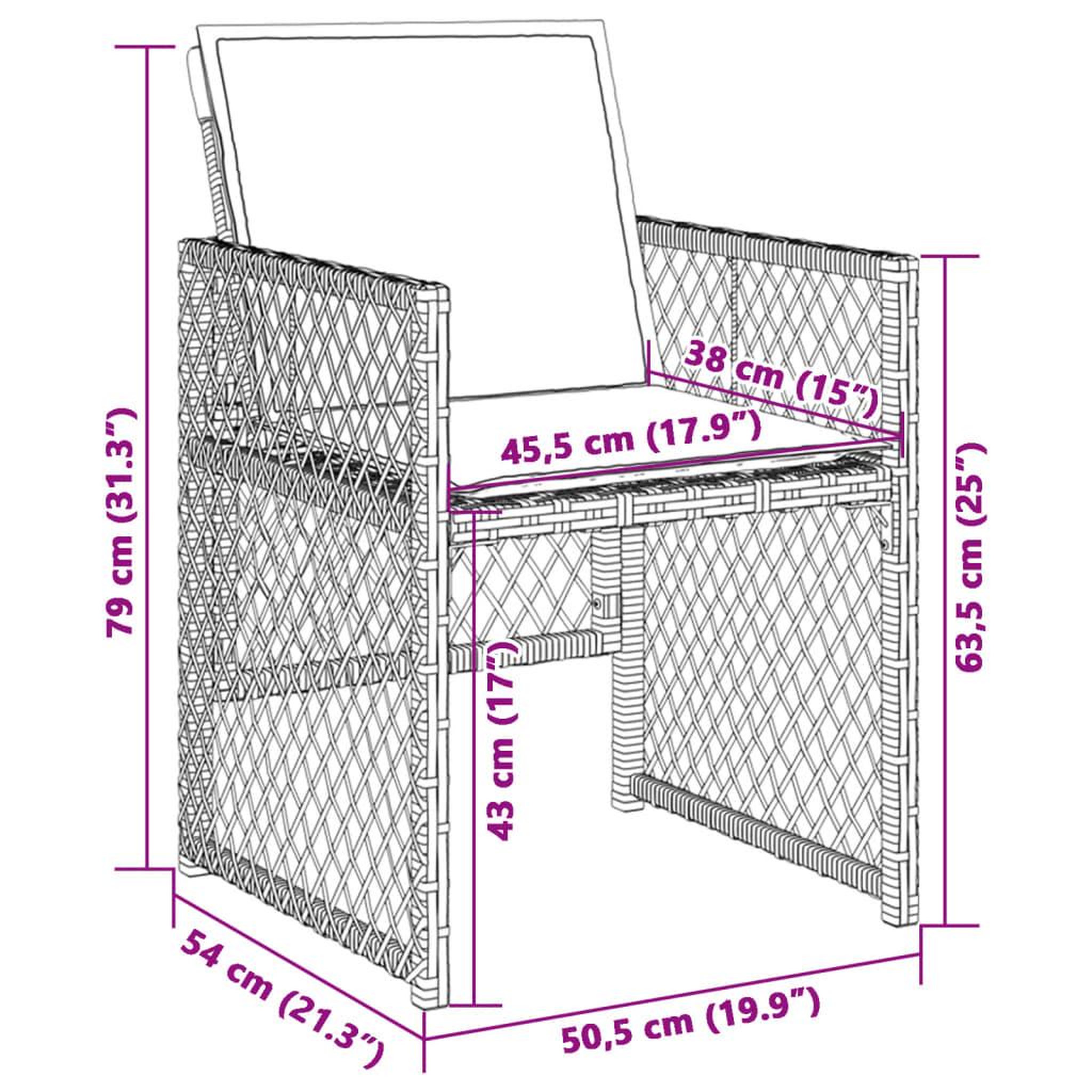 Voir la diapositive 6 : VIDAXL Chaises de jardin avec coussins lot de 4 melange beige