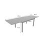 Voir la diapositive 4 : SWEEEK Table de jardin ELORA extensible aluminium, 8 places
