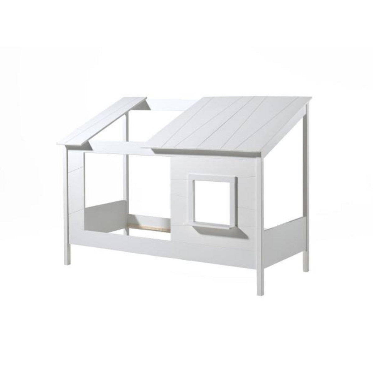 Paris Prix Pack - Lit Cabane Enfant & Sommier  Housebed II  90x200cm Blanc