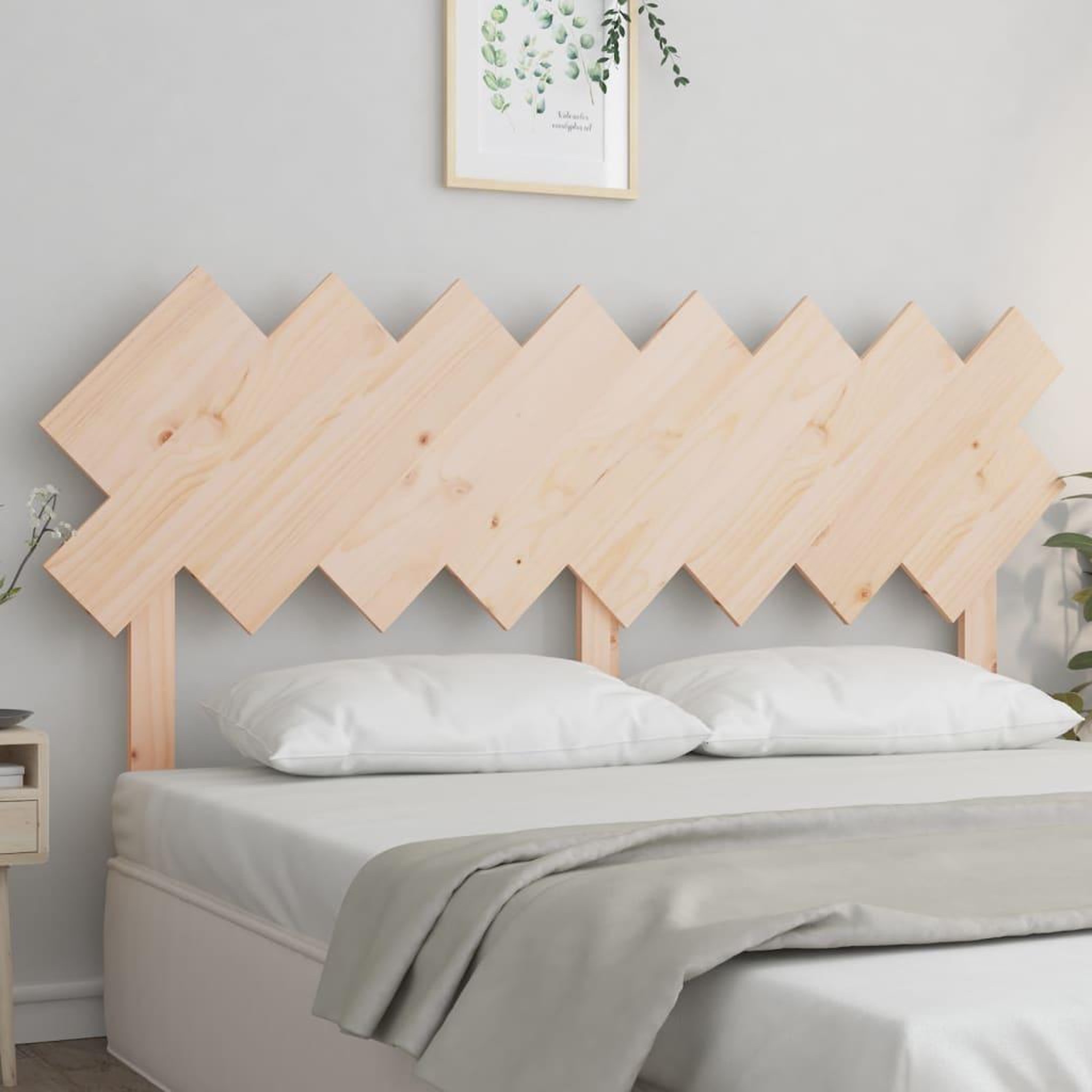 Voir la diapositive 1 : VIDAXL Tete de lit 159,5x3x80,5 cm Bois massif de pin