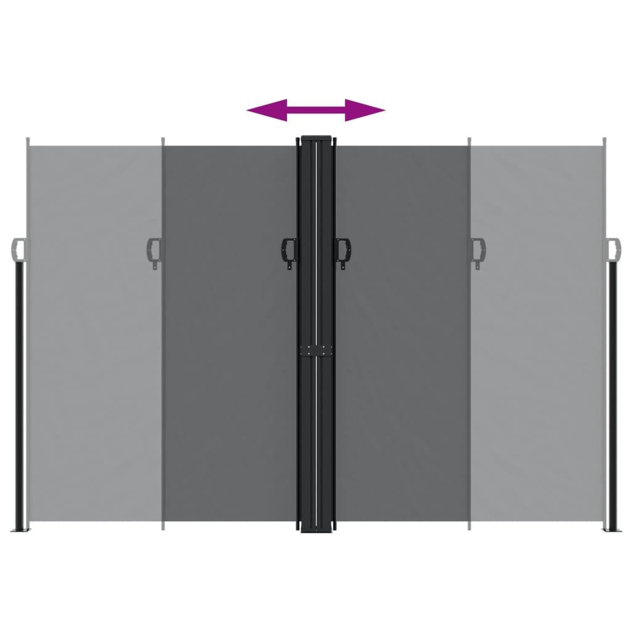 Voir la diapositive 5 : VIDAXL Auvent lateral retractable noir 220x600 cm