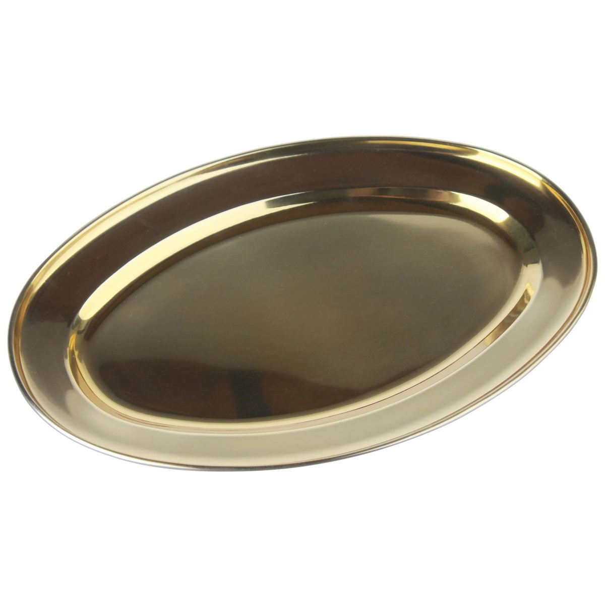  Plat oval 45 x 29 cm inox doré