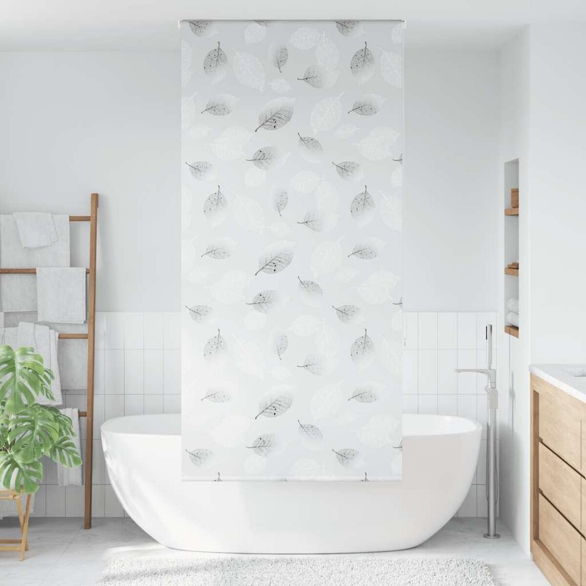 VIDAXL Store enrouleur de douche 110x240 cm largeur du tissu 106 cm
