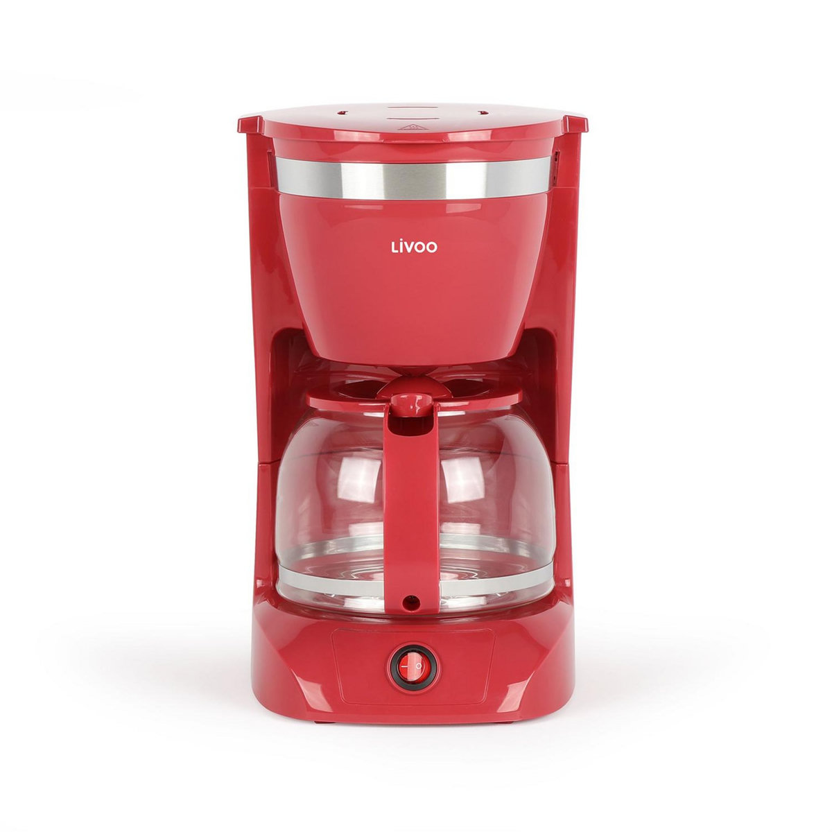 LIVOO Cafetière filtre 12 tasses 800w rouge - dod163rc