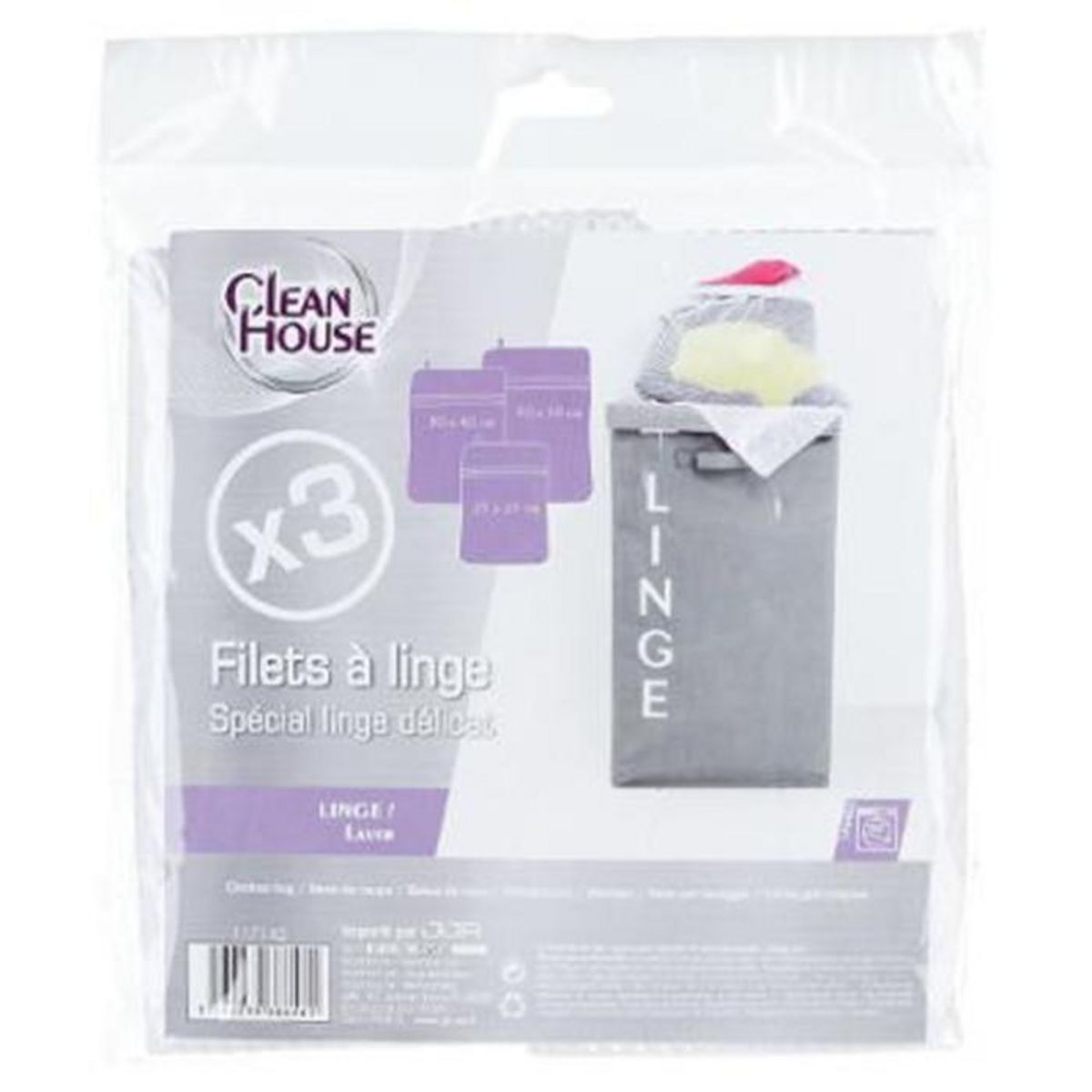 FIVE Lot de 3 Filets à Linge  Délicat  50cm Blanc