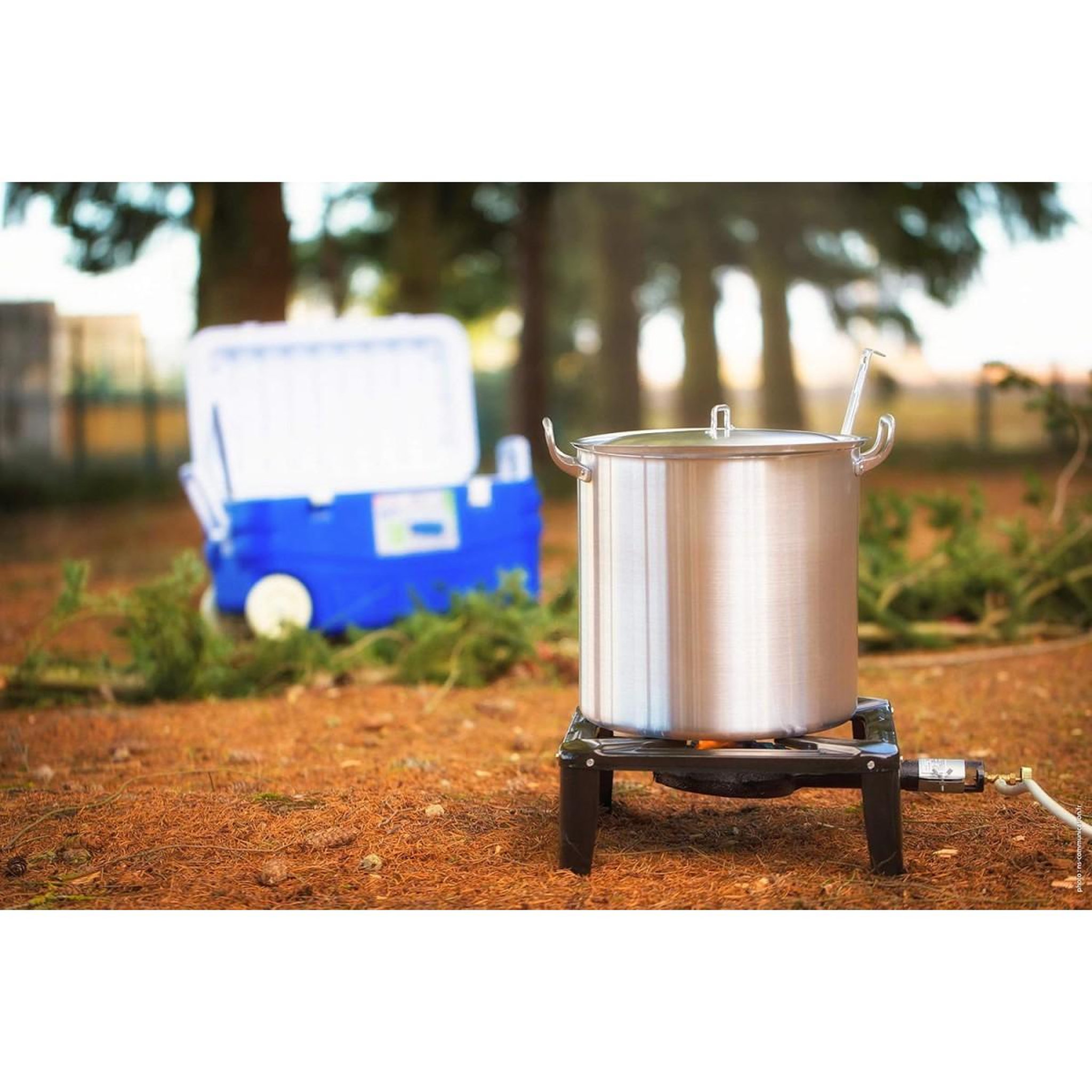 Voir la diapositive 4 : INTEC Réchaud à gaz 7.5kw acier émaillé bruleur fonte réchaud traiteur 4 pieds cuissons extérieures