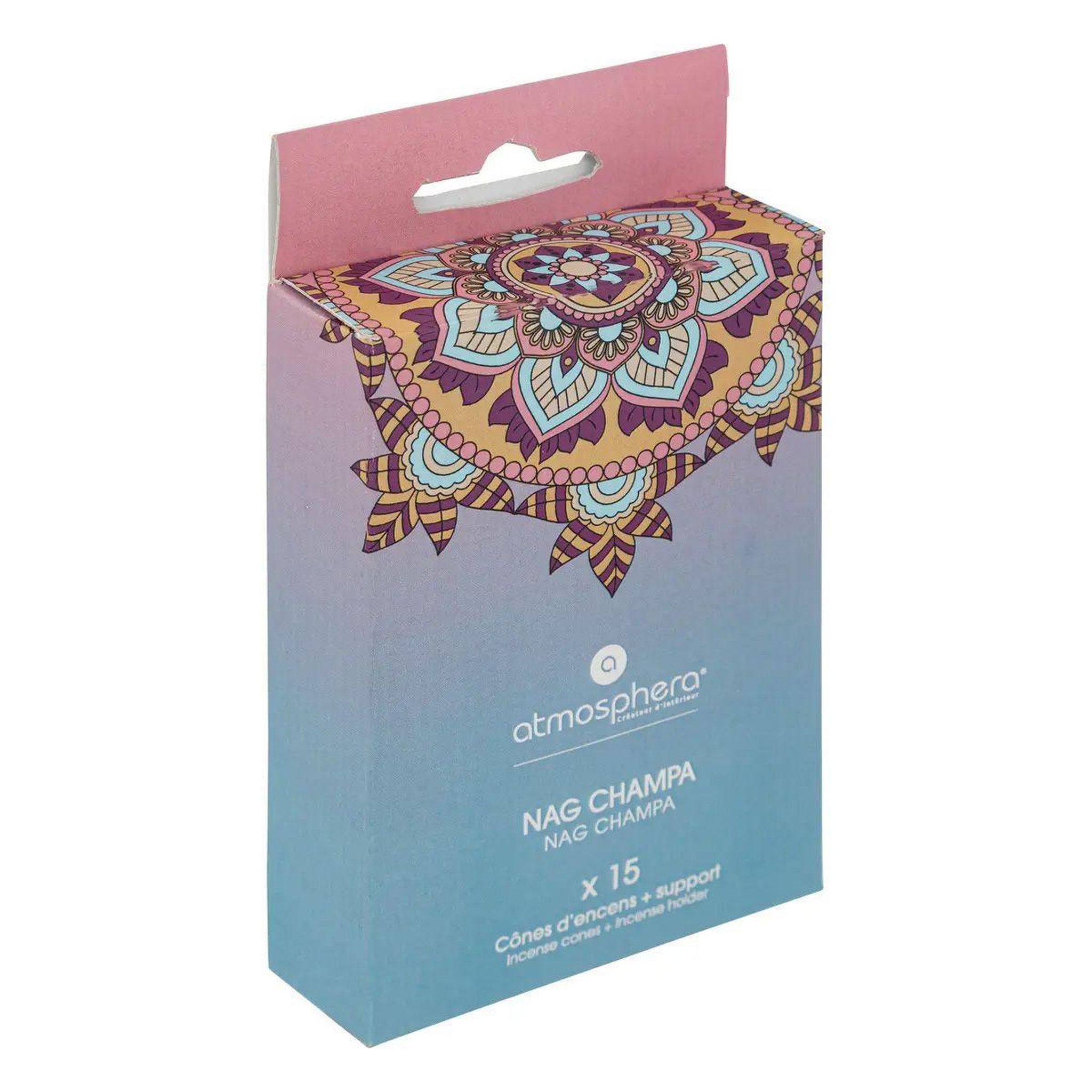 Voir la diapositive 4 : ATMOSPHERA Cône d'encens & bâtonnets  taly  5cm nag champa