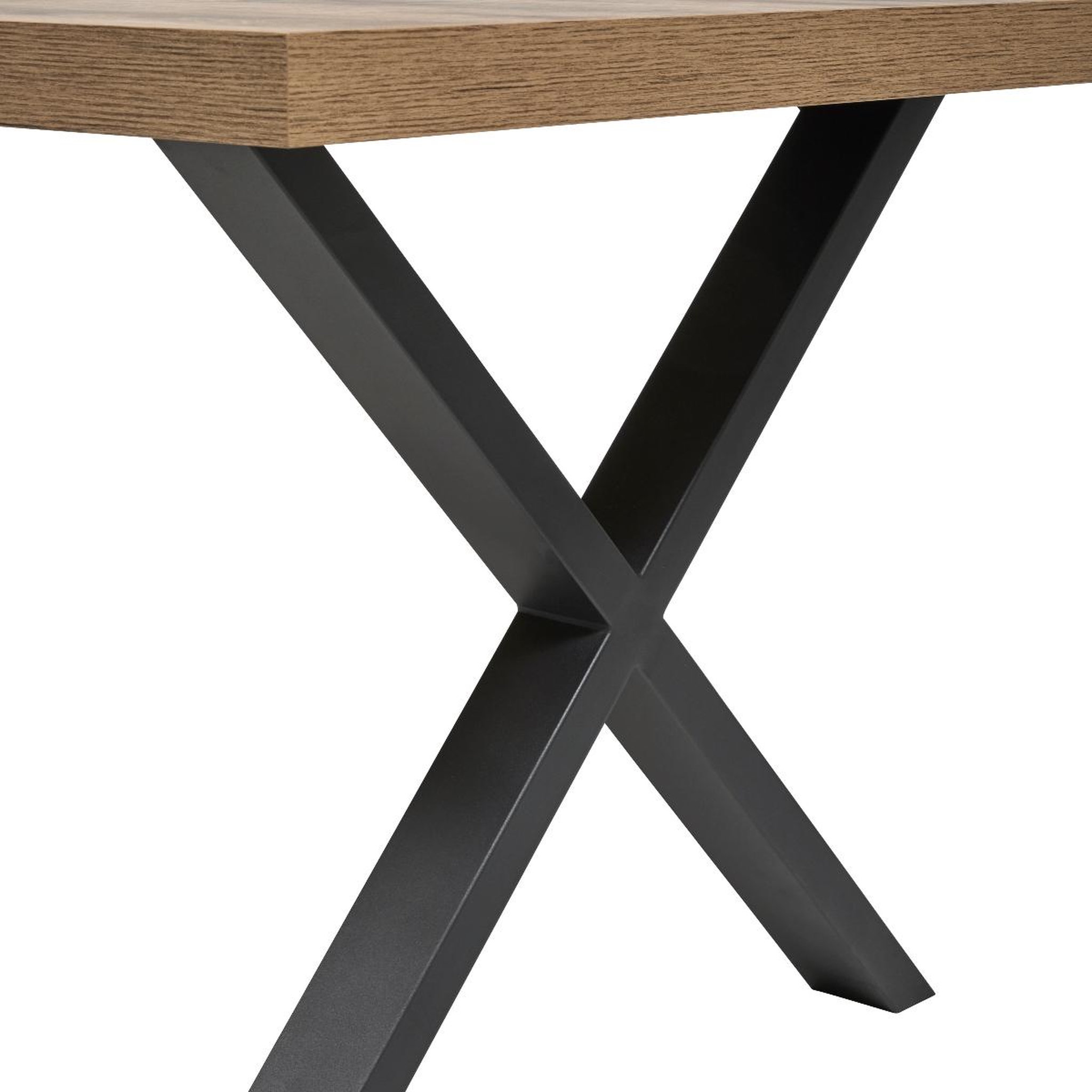 Voir la diapositive 4 : JLC KREATION Table à manger industrielle en bois avec pieds X 230cm MONA