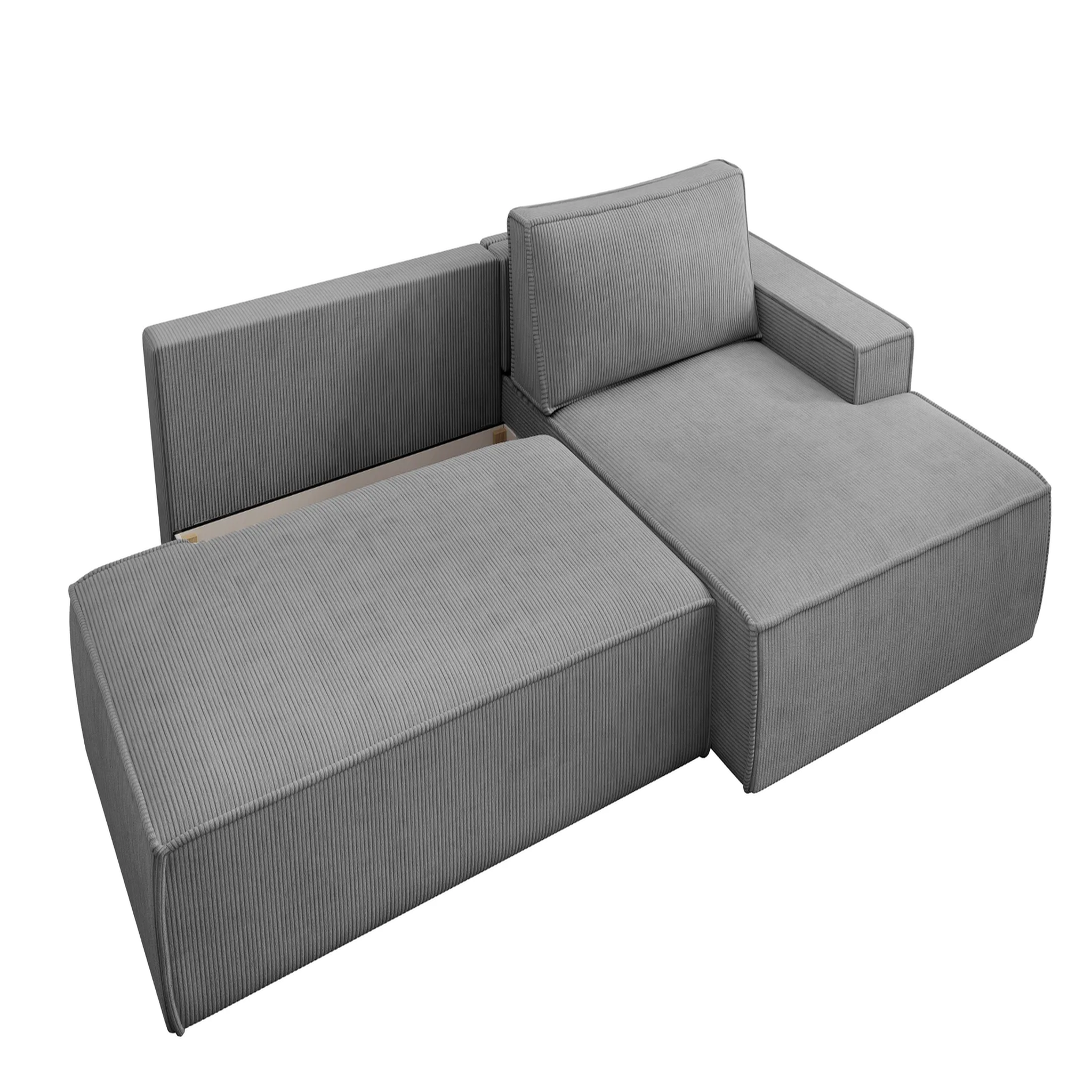 Voir la diapositive 6 : CASANOVA PARIS Jade - d'angle convertible velours côtelé