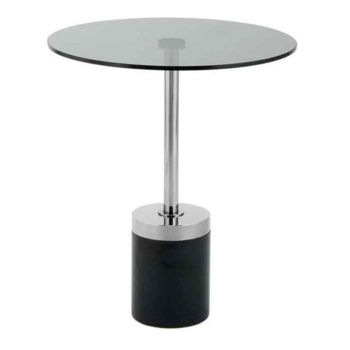 Paris Prix Table d'Appoint en Marbre  Lana  53cm Gris & Noir