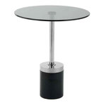 Paris Prix Table d'Appoint en Marbre  Lana  53cm Gris & Noir