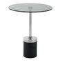 Voir la diapositive 1 : Paris Prix Table d'Appoint en Marbre  Lana  53cm Gris & Noir