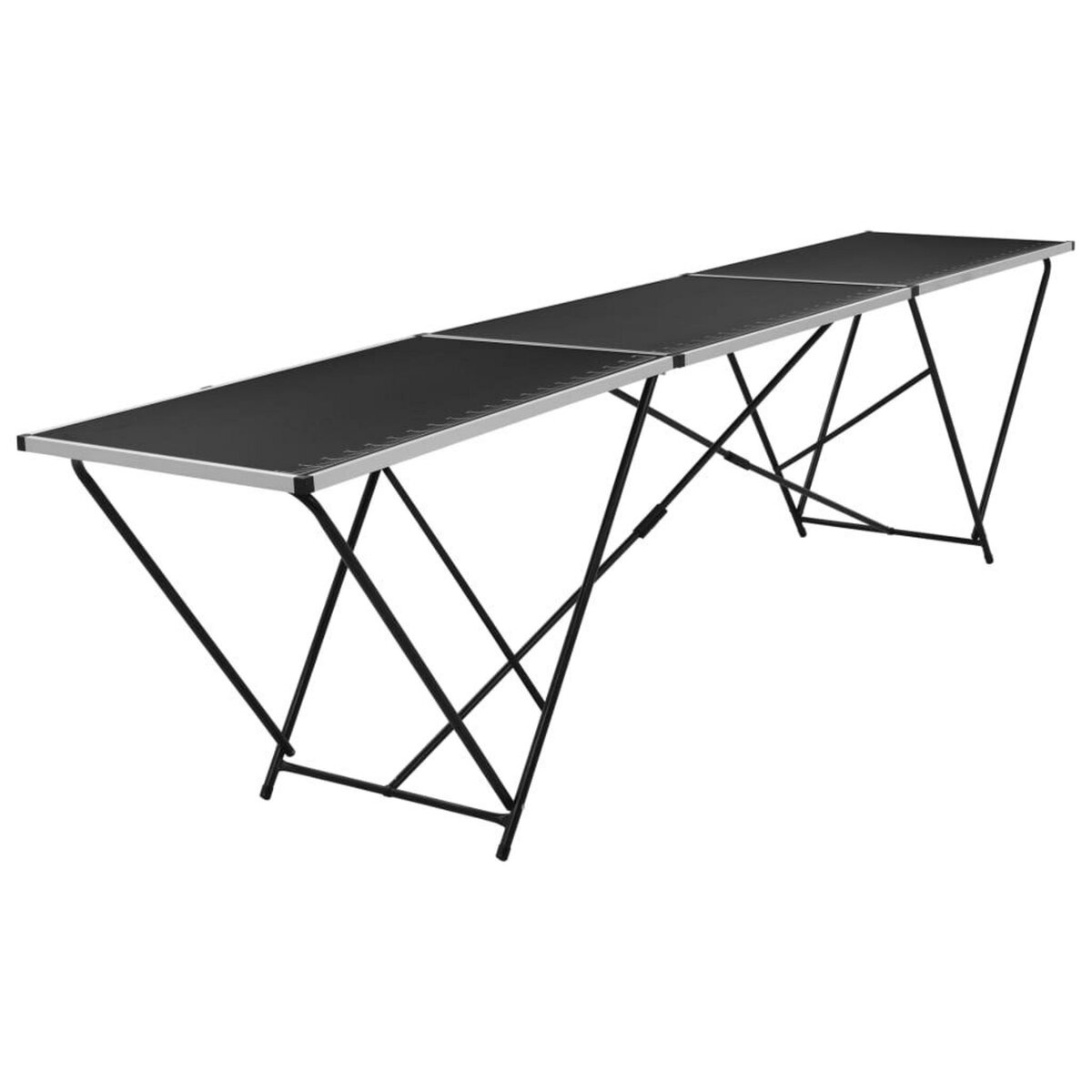 VIDAXL Table a coller pliable MDF et aluminium 300 x 60 x 78 cm