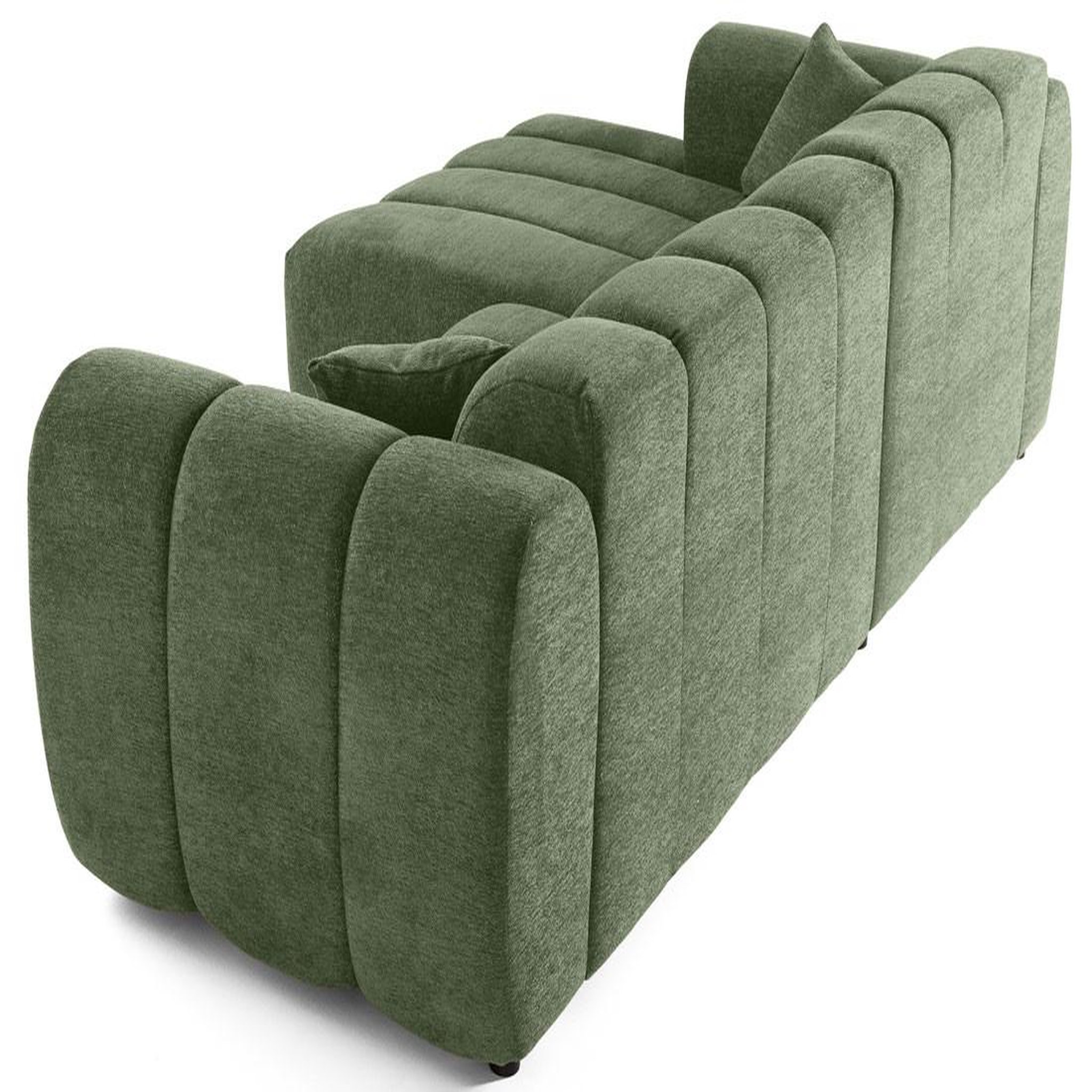 Voir la diapositive 6 : LISA DESIGN Curtis - canapé d'angle gauche 4 places en tissu texturé