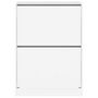 Voir la diapositive 6 : VIDAXL Armoire à chaussures 2 tiroirs rabattables blanc 80x42x108 cm