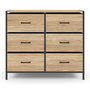 Voir la diapositive 3 : ID MARKET Commode 6 tiroirs en tissu UTAH 80 cm meuble de rangement design industriel