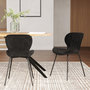 Voir la diapositive 2 : Rendez vous déco Lot de 2 chaises en velours noir-Mazzia