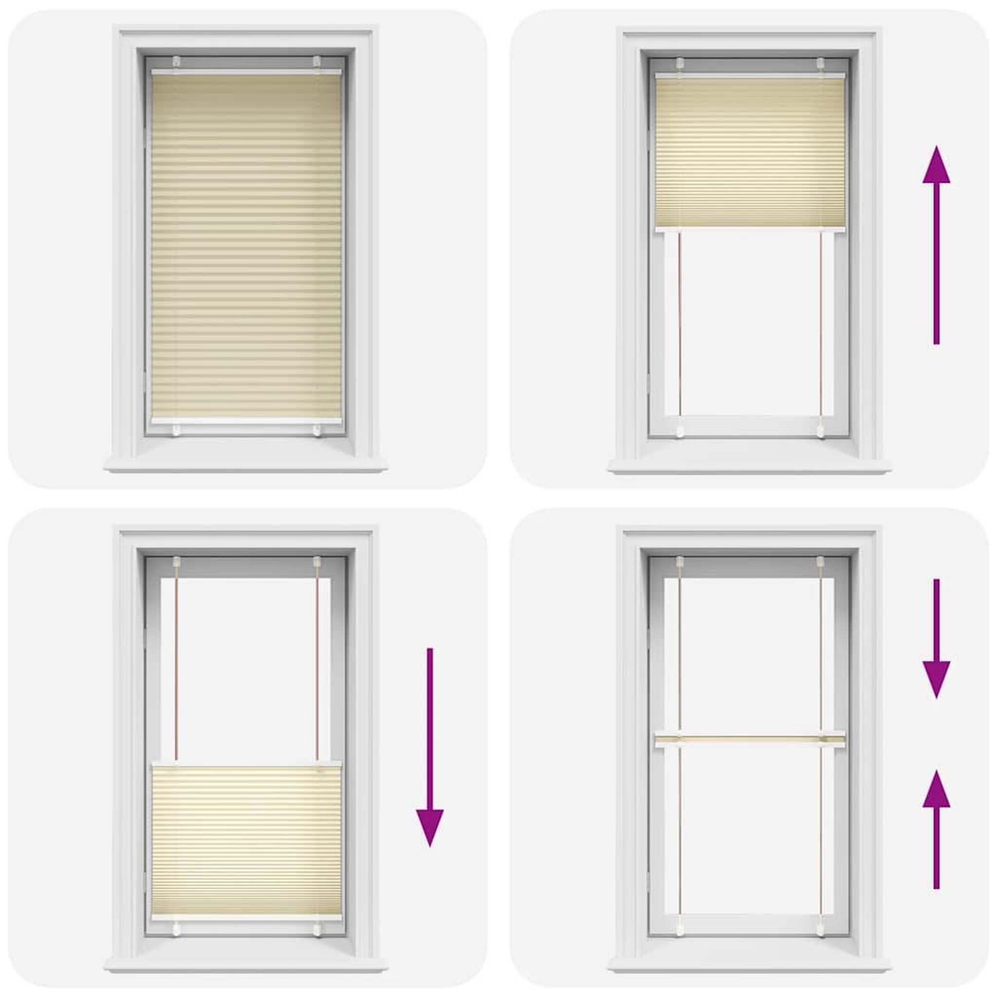 Voir la diapositive 5 : VIDAXL Store plisse creme 80x150 cm largeur du tissu 79,4 cm polyester