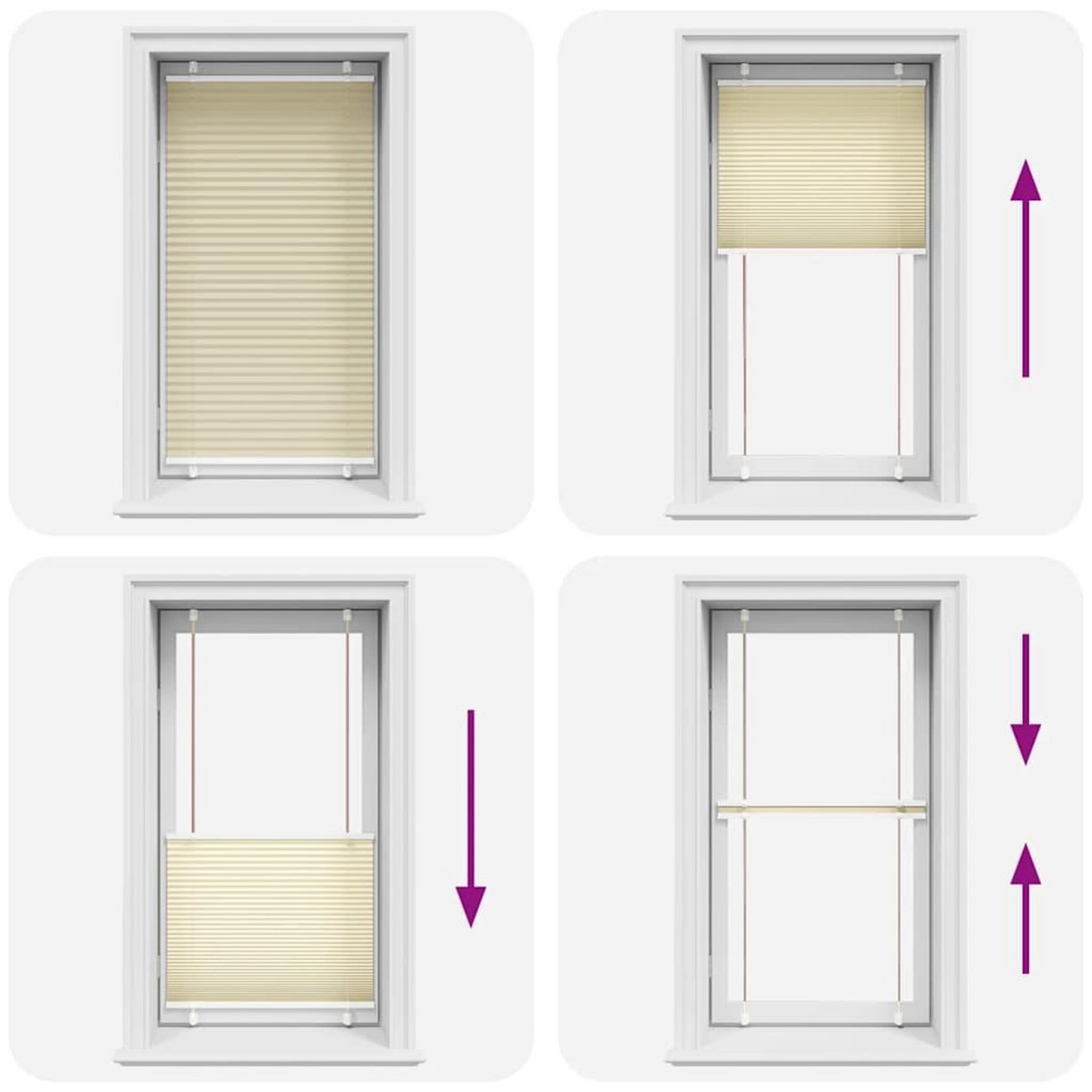 VIDAXL Store plisse creme 80x150 cm largeur du tissu 79,4 cm polyester