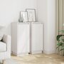 Voir la diapositive 1 : VIDAXL Buffets 2 pcs Blanc 31,5x34x75 cm Bois massif de pin