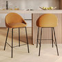 Voir la diapositive 2 : Rendez vous déco Lot de 2 chaises pour îlot central 65 cm en cuir synthétique cannelle-Misty