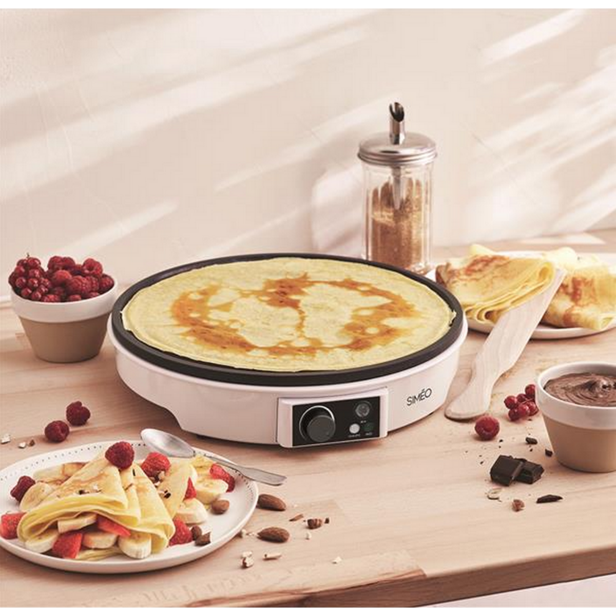 Simeo Crêpière 30cm 1000w blanc - cre245