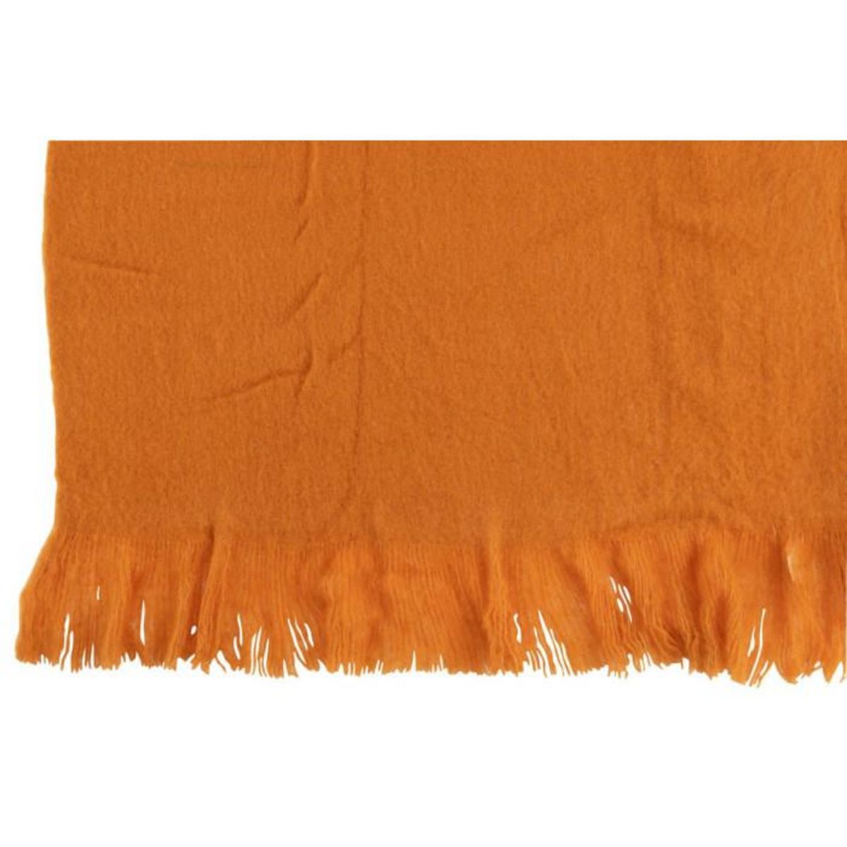 Paris Prix Plaid Uni à Franges  Glen  130x180cm Orange