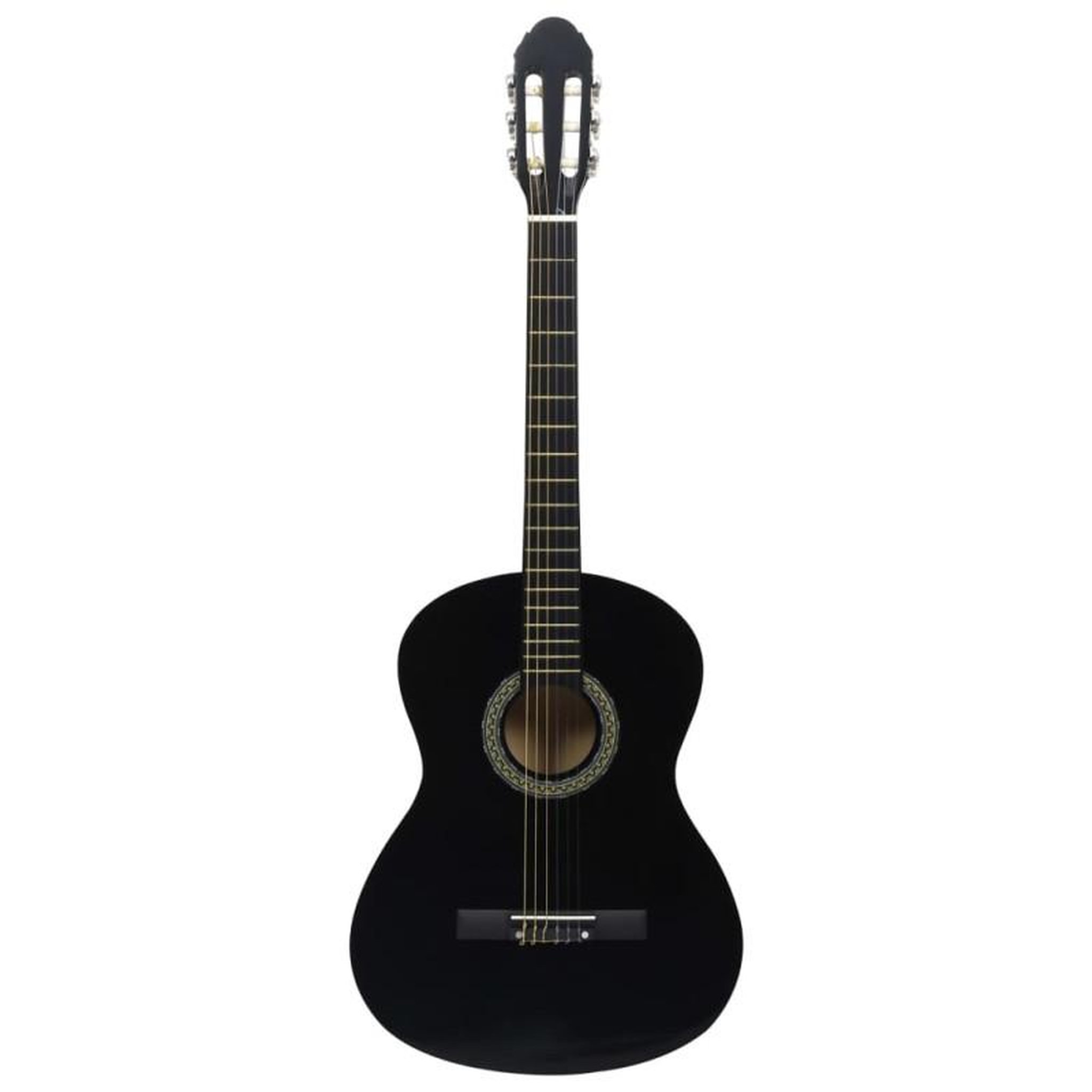 Voir la diapositive 2 : VIDAXL Guitare classique pour débutants Noir 4 4 39 Tilleul